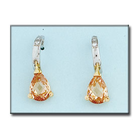 [P6401] PENDIENTES ORO BLANCO 18KL CHAMPAN