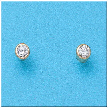 [P641] PENDIENTES ORO 18KL CIRCONITAS