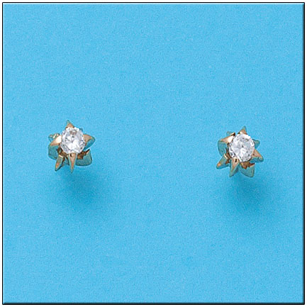 [P642] PENDIENTES ORO 18KL CIRCONITAS