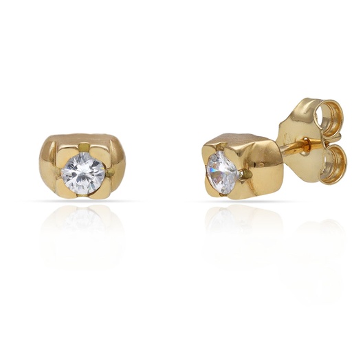 [P643] PENDIENTES ORO 18KL CIRCONITAS