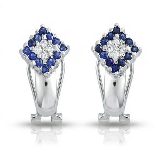 [P6575] PENDIENTES ORO BLANCO 18KL