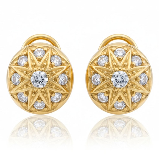 [P6616] PENDIENTES ORO 18KL CIRCONITAS