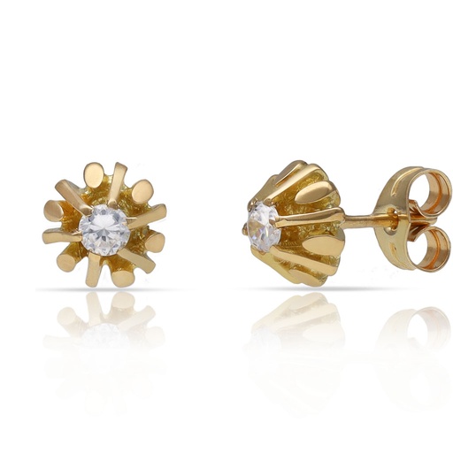 [P665] PENDIENTES ORO 18KL CIRCONITAS