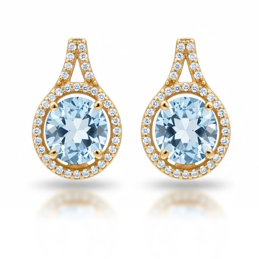 [P6662] PENDIENTES ORO 18KL CIRCONITAS