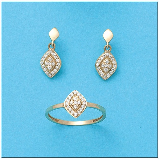 [P6667] PENDIENTES ORO 18KL CIRCONITAS