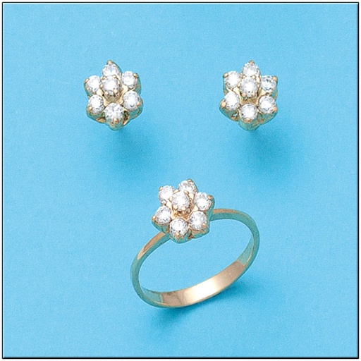 [P6672] PENDIENTES ORO 18KL CIRCONITAS