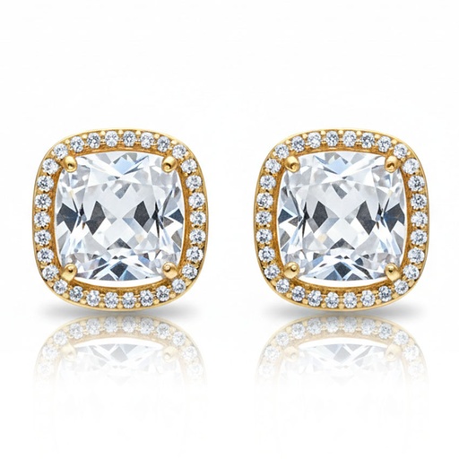 [P6678] PENDIENTES ORO 18KL CIRCONITAS