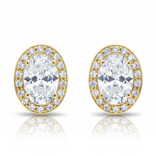 [P6685] PENDIENTES ORO 18KL CIRCONITAS