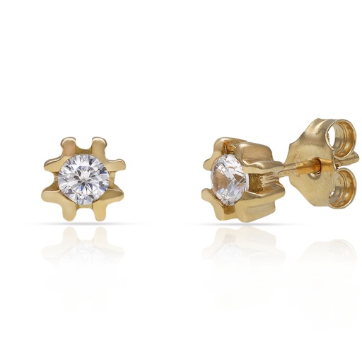 [P672] PENDIENTES ORO 18KL CIRCONITAS