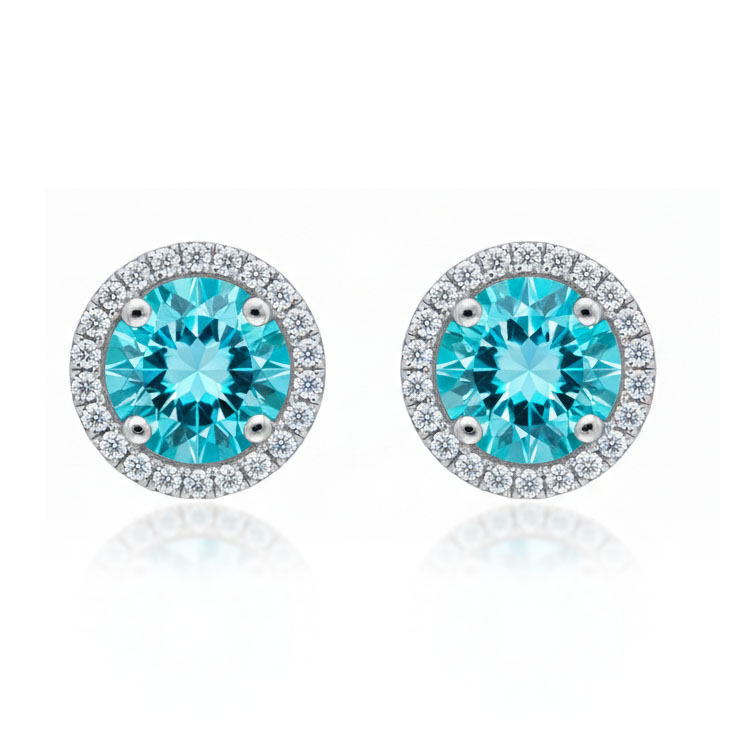PENDIENTES ORO BLANCO 18KL