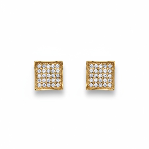 [P673] PENDIENTES ORO 18KL CIRCONITAS