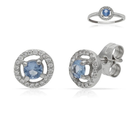 [P6738] PENDIENTES ORO BLANCO 18KL