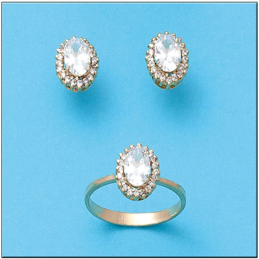 [P6745] PENDIENTES ORO 18KL CIRCONITAS