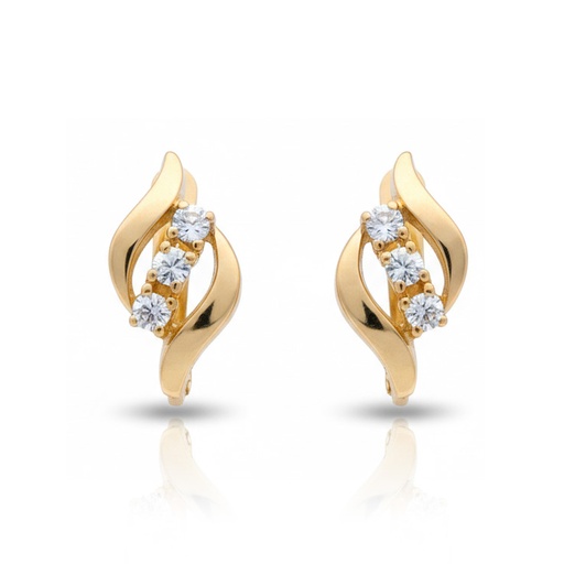 [P6748] PENDIENTES ORO 18KL CIRCONITAS