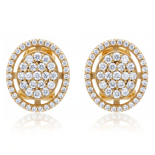 [P6757] PENDIENTES ORO 18KL CIRCONITAS