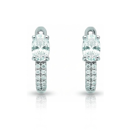 [P6759] PENDIENTES ORO BLANCO 18KL CIRCONITAS