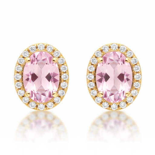 [P6778] PENDIENTES ORO 18KL NANO MORGANITA