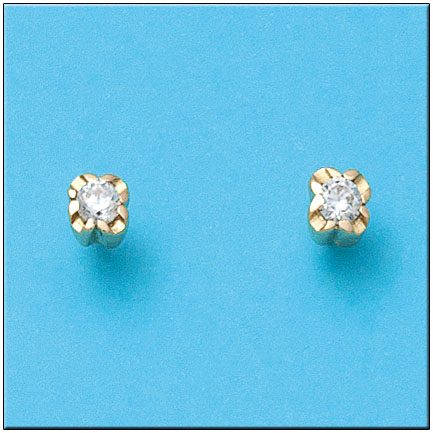 [P718] PENDIENTES ORO 18KL CIRCONITAS