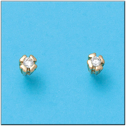[P724] PENDIENTES ORO 18KL CIRCONITAS
