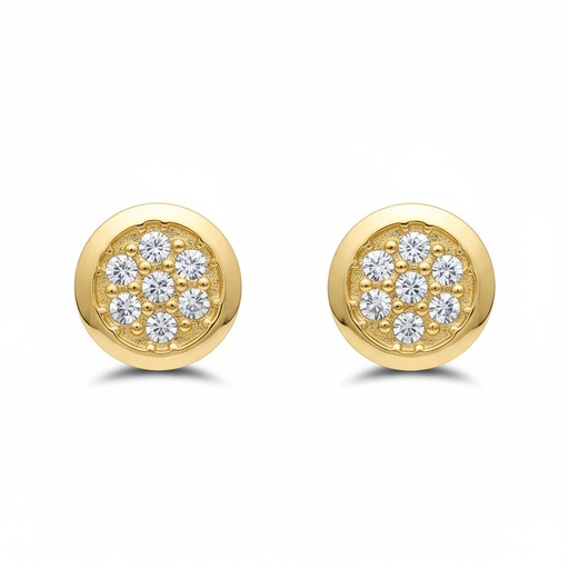[P754] PENDIENTES ORO 18KL REDONDOS 8MM