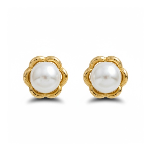 [P759A] PENDIENTES ORO 18KL PERLAS 12MM