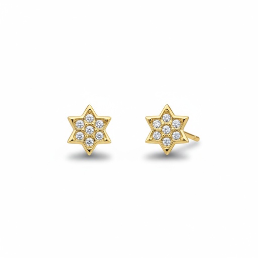 [P767] PENDIENTES ORO 18KL ESTRELLAS