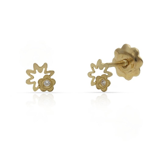 [P796] PENDIENTES ORO 18KL ESTRELLAS