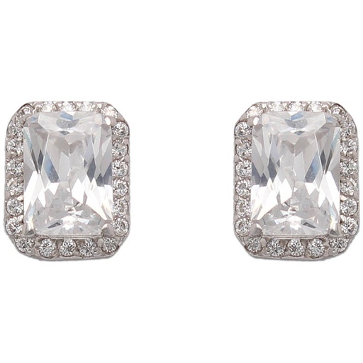 [P823] PENDIENTES ORO BLANCO 18KL