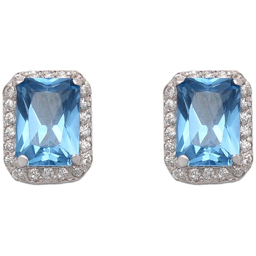 [P824] PENDIENTES ORO BLANCO 18KL