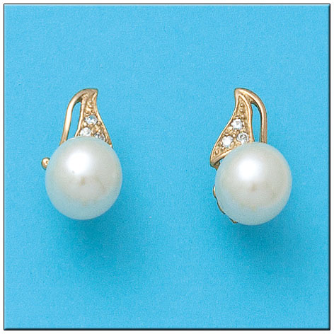 [P835] PENDIENTES ORO 18KL PERLAS CULTIVADAS