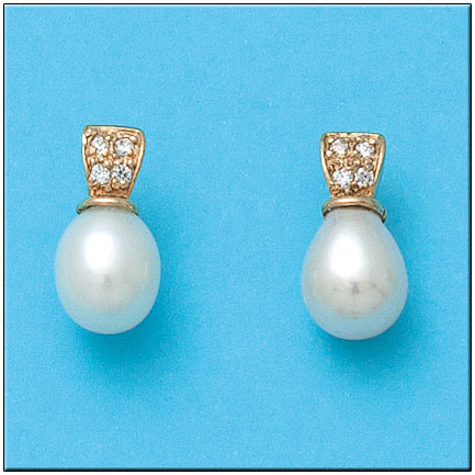 [P836] PENDIENTES ORO 18KL PERLAS CULTIVADAS