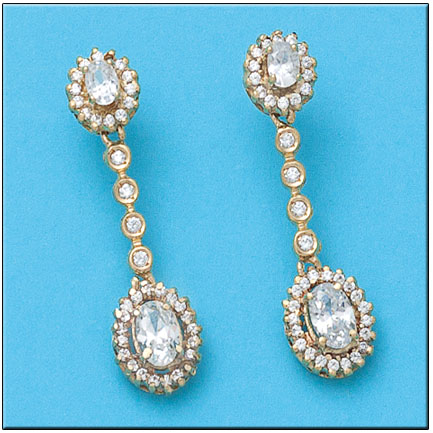 [P847] PENDIENTES ORO 18KL CIRCONITAS