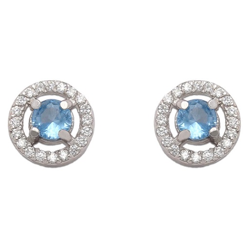 [P878] PENDIENTES ORO BLANCO 18KL REDONDOS