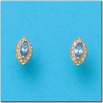 [P887] PENDIENTES ORO 18KL CIRCONITAS