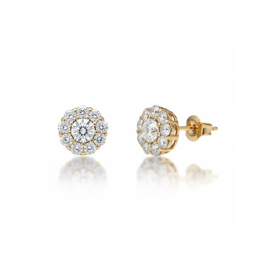 [P891] PENDIENTES ORO 18KL CIRCONITAS