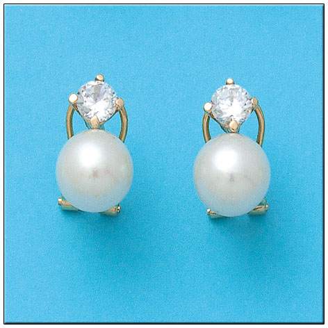 [P894] PENDIENTES ORO 18KL PERLAS CULTIVADAS