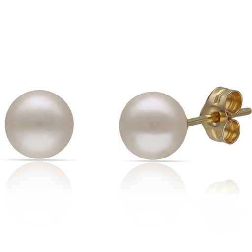 [P967/7] PENDIENTES ORO 18KL PERLAS 7MM