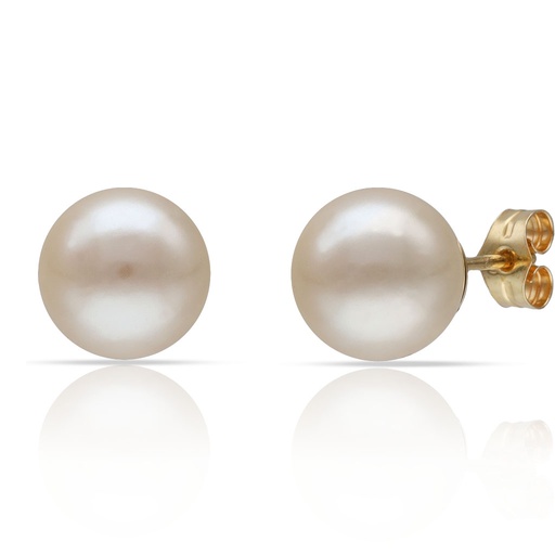 [P97] PENDIENTES ORO 18KL PERLAS SHELL 10MM