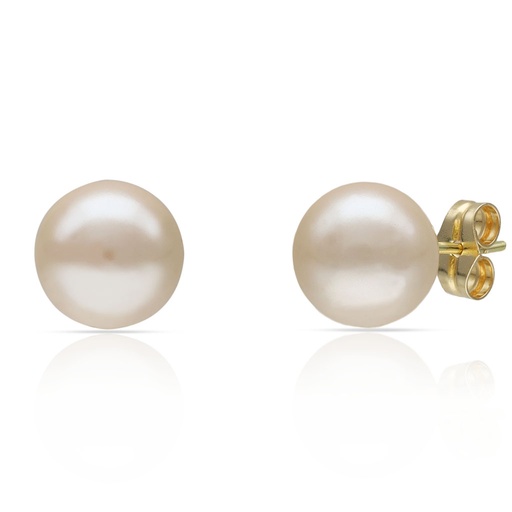 [P98] PENDIENTES ORO 18KL PERLAS SHELL - 9MM