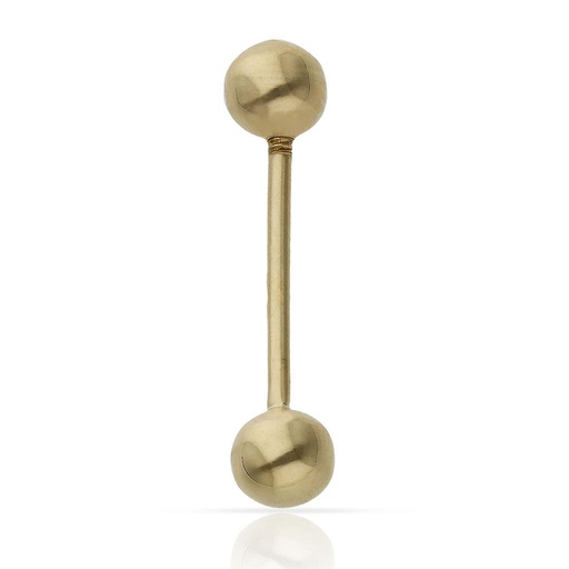 [PI12] PIERCING ORO 18KL LENGUA BOLAS