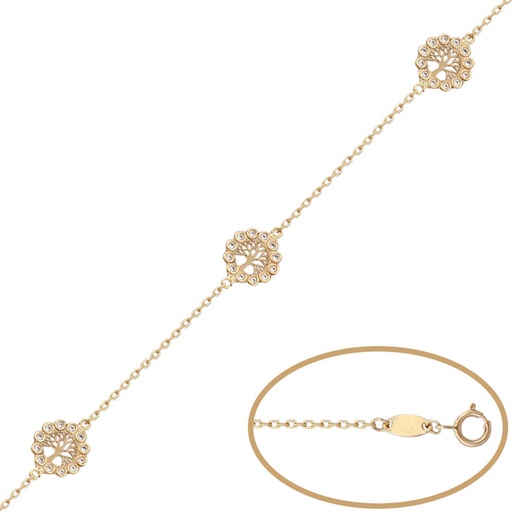 [PU1027] PULSERA ORO 18KL ARBOL DE LA VIDA
