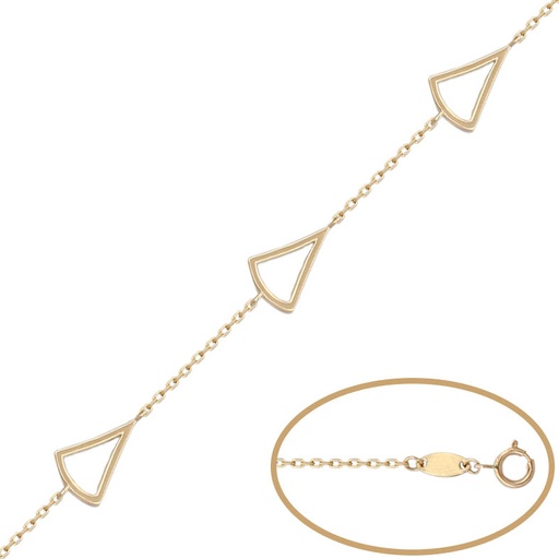 [PU1050] PULSERA ORO 18KL - 3 TRIANGULOS