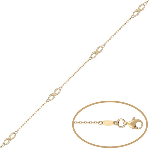 [PU1051] PULSERA ORO 18KL - 4 INFINITOS