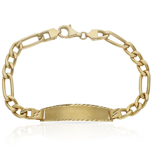 [PU1064] PULSERA ORO 18KL 3x1 PLACA