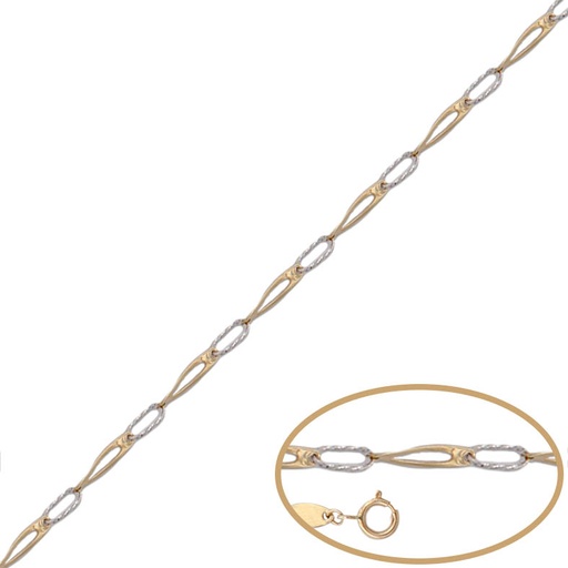 [PU1072] PULSERA ORO 18KL BICOLOR