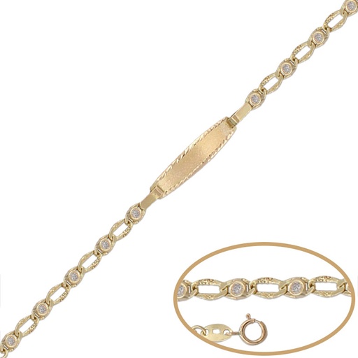 [PU1136] PULSERA ORO 18KL CIRCONITAS - 12CM