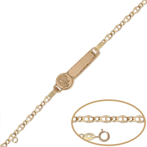 [PU1157] PULSERA ORO 18KL ELEFANTE - 13CM