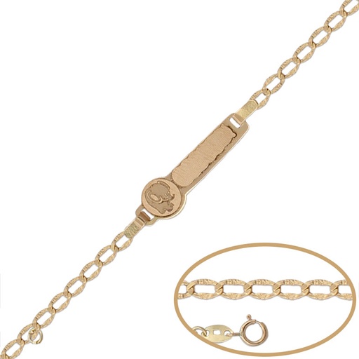 [PU1160] PULSERA ORO 18KL ELEFANTE - 13CM