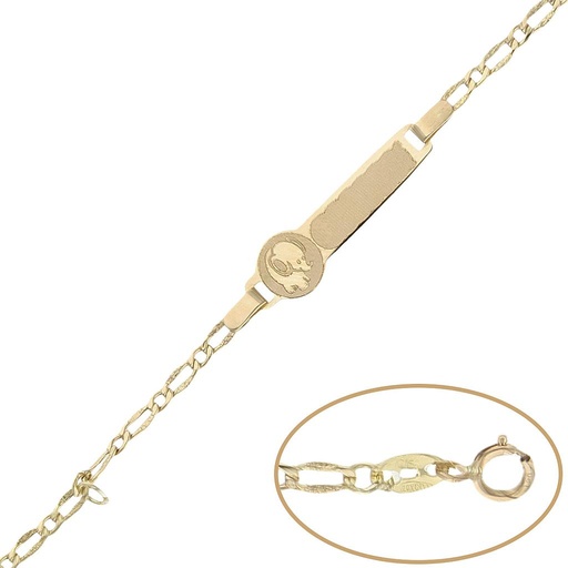 [PU1166] PULSERA ORO 18KL ELEFANTE 1X1 - 13CM