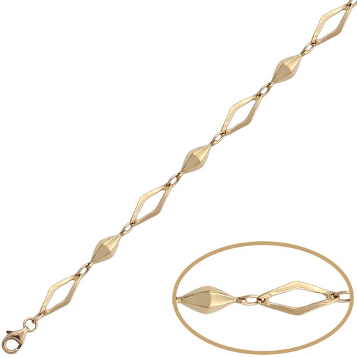 [PU1193] PULSERA ORO 18KL ROMBOS